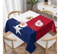 BLWSLC Nappe carrée imprimée drapeau du Texas, 152,4 x 152,4 cm, adaptée pour le camping, les repas et les repas en plein air.