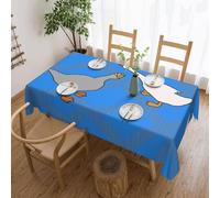 BLWSLC Nappe carrée imprimée oie grise 137,2 x 182,9 cm Convient pour les fêtes, les pique-niques et les mariages