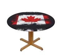 BLWSLC Nappe imprimée drapeau canadien, petite nappe ronde extensible, convient pour cuisine, salle à manger, banquet