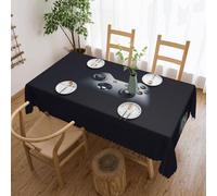 BLWSLC Nappe rectangulaire à motif manette de jeu, bordée de dentelle, lavable, adaptée pour la cuisine et la salle à manger.