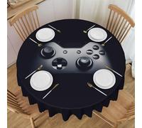 BLWSLC Nappe ronde décorative avec motif de manette de jeu 152,4 cm pour la maison et le camping