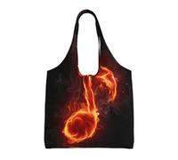 BLWSLC Note de musique (3) Sac en toile imprimée à une seule épaule, sac de sport, de loisirs, adapté pour les voyages ou le shopping