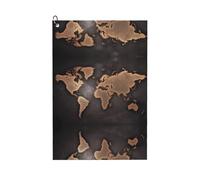 BLWSLC Option pratique : serviette de golf imprimée carte du monde rouille avec mousqueton adaptée aux sacs de chariot de golf, un accessoire essentiel pour les golfeurs 16 x 24