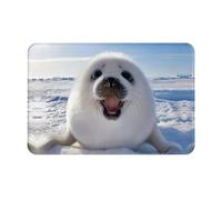 BLWSLC Paillasson à motif de phoque du Groenland - Convient pour les cuisines, les salles de bains, la décoration intérieure et extérieure.