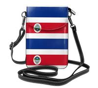 BLWSLC Petit portefeuille pour téléphone portable imprimé drapeau du Costa Rica - Sac à bandoulière amovible pour femme - Convient pour le shopping et les voyages