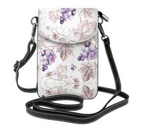 BLWSLC Petit sac à bandoulière léger - Beau sac à bandoulière imprimé feuilles de raisin pour femme avec emplacements pour cartes - Convient pour un usage quotidien et les voyages