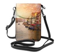BLWSLC Petit sac à bandoulière léger - Beau sac à bandoulière imprimé Venice Canal View pour femme avec emplacements pour cartes - Convient pour un usage quotidien et les voyages