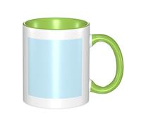 BLWSLC Petite tasse verte en céramique imprimée fraîche de couleur unie avec poignée incurvée, adaptée pour le bureau et pour boire au quotidien.