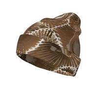 BLWSLC Petoskey Bonnet en tricot à motif pierres, chaud sans bords, convient pour l'intérieur et l'extérieur, les voyages ou les activités de plein air. Noir