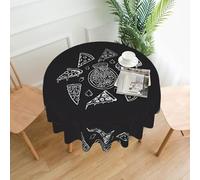 BLWSLC Pizza Constellation (1) Nappe ronde imprimée, nappe de table de salle à manger, 152,4 cm pour intérieur et extérieur, fêtes, décoration de table de cuisine