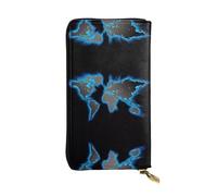 BLWSLC Pochette longue carte du monde, portefeuille à fermeture éclair, porte-cartes, sac de rangement portable pour pièces de monnaie de voyage adapté pour les voyages et un usage quotidien