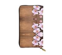 BLWSLC Pochette longue fleur d'orchidée, portefeuille à fermeture éclair, porte-cartes, sac de rangement portable pour pièces de monnaie de voyage, convient pour les voyages et un usage quotidien