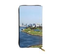 BLWSLC Pochette longue pochette de golf Yacht Clutch, portefeuille à fermeture éclair, porte-cartes, sac de rangement portable pour pièces de monnaie de voyage, convient pour les voyages et un usage