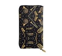 BLWSLC Pochette longue pochette pour instruments de musique, portefeuille à fermeture éclair, porte-cartes, sac de rangement portable pour pièces de monnaie de voyage, convient pour les voyages et un