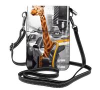 BLWSLC Portefeuille imprimé girafe à New York pour téléphone et sac à bandoulière, élégant, parfait pour le shopping, les voyages, le camping et une utilisation quotidienne.