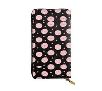 BLWSLC Powder Pig Pochette longue avec fermeture éclair et porte-cartes, sac de rangement portable pour pièces de monnaie de voyage, convient pour les voyages et un usage quotidien