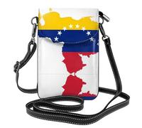 BLWSLC Sac à bandoulière en cuir à rabat avec motif drapeau du Venezuela, adapté pour les voyages, la randonnée, le camping ou une utilisation quotidienne.