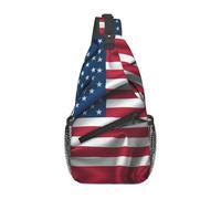BLWSLC Sac à bandoulière imprimé drapeau des États-Unis, sac à bandoulière pour homme, adapté pour la randonnée, les voyages, le cyclisme