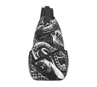 BLWSLC Sac à bandoulière imprimé motif tableau à gratter océan, sac à bandoulière pour homme, adapté pour la randonnée, les voyages, le cyclisme