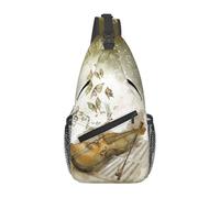 BLWSLC Sac à bandoulière imprimé papillon et violoncelle pour homme, adapté pour la randonnée, les voyages, le cyclisme