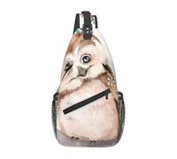 BLWSLC Sac à bandoulière mignon avec motif hibou avec fleurs imprimées, sac à bandoulière pour homme, adapté pour la randonnée, les voyages, le cyclisme