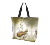 BLWSLC Sac à bandoulière motif loups pleine lune 3D, organiseur réutilisable, adapté pour les voyages, la gym et le yoga., Papillon et violoncelle, Taille unique