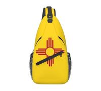 BLWSLC Sac à bandoulière pour homme avec motif drapeau du Nouveau-Mexique - Bandoulière épaisse - Convient pour les sorties quotidiennes