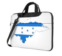 BLWSLC Sac à bandoulière pour ordinateur portable en tissu Oxford 600D résistant aux chocs avec drapeau du Honduras imprimé pour un usage quotidien, Noir , 13 inch