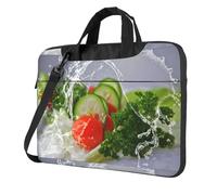 BLWSLC Sac à bandoulière pour ordinateur portable en tissu Oxford 600D résistant aux chocs pour photographie alimentaire pour un usage quotidien, Noir , 14 inch