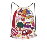 BLWSLC Sac à dos de sport avec cordon de serrage 2 tailles avec poche intérieure pour un usage quotidien, Noir , M