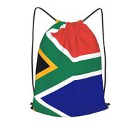 BLWSLC Sac à dos de sport avec cordon de serrage imprimé drapeau de l'Afrique du Sud - Convient pour la gym et les voyages