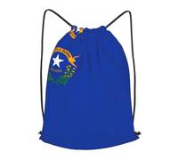 BLWSLC Sac à dos de sport avec cordon de serrage imprimé drapeau de l'État du Nevada - Sac à dos de fitness pour voyage et gym