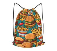 BLWSLC Sac à dos de sport avec cordon de serrage pour le sport et les voyages, noir, Small