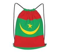 BLWSLC Sac à dos de sport imprimé drapeau de la Mauritanie avec cordon de serrage, sac à dos de fitness, sac à dos de voyage, convient pour la, noir, Small