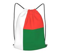 BLWSLC Sac à dos de sport imprimé drapeau de Madagascar avec cordon de serrage, convient pour la gym et les voyages