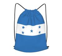 BLWSLC Sac à dos de sport imprimé drapeau du Honduras avec cordon de serrage, convient pour la gym et les voyages, noir, Small