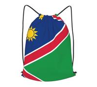 BLWSLC Sac à dos de voyage avec cordon de serrage et imprimé drapeau de la Namibie - Portable - Convient pour les voyages courts
