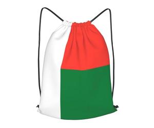 BLWSLC Sac à dos de voyage avec cordon de serrage imprimé drapeau de Madagascar - Portable - Convient pour les voyages courts, noir, Small