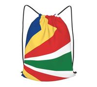 BLWSLC Sac à dos de voyage avec cordon de serrage imprimé drapeau des Seychelles - Portable - Convient pour les voyages courts