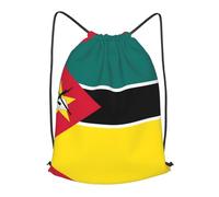 BLWSLC Sac à dos de voyage avec cordon de serrage imprimé drapeau du Mozambique - Portable - Convient pour les voyages courts