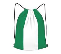 BLWSLC Sac à dos de voyage avec cordon de serrage imprimé drapeau du Nigeria - Portable - Convient pour les voyages courts