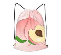 BLWSLC Sac à dos de voyage avec cordon de serrage imprimé pêche de dessin animé, sac à dos de gym, sac à cordon de serrage, sac portable, noir, Small