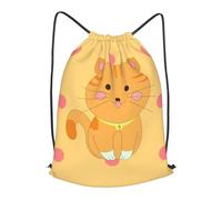 BLWSLC Sac à dos de voyage avec cordon de serrage - Motif chaton mignon - Portable - Convient pour les voyages courts, noir, Medium