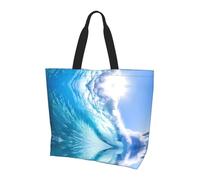 BLWSLC Sac à main de voyage grande capacité pour femme Motif à pois Rose, Ocean Waves, Taille unique