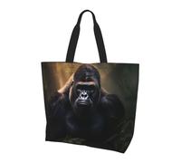 BLWSLC Sac à main pour femme imprimé hortensia - Grande capacité - Sac à bandoulière pour le shopping, le travail, les voyages et la salle de sport, Gorilles, One Size