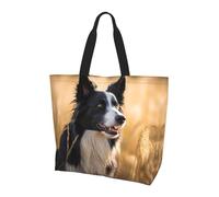 BLWSLC Sac à main pour femme imprimé poussins grande capacité sac à bandoulière adapté pour le shopping, le travail, les voyages et la salle de sport, Border Collie, One Size