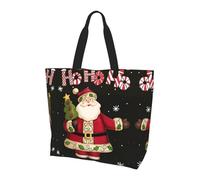 BLWSLC Sac à main rectangulaire imprimé mandala grande capacité pour femme, sac fourre-tout à bandoulière pour les sorties quotidiennes, convient pour les voyages et la salle de sport, Merry Christmas