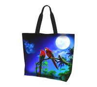 BLWSLC Sac à main rectangulaire imprimé mandala grande capacité pour femme, sac fourre-tout à bandoulière pour les sorties quotidiennes, convient pour les voyages et la salle de sport, Parrot, Taille