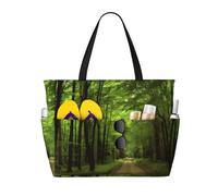 BLWSLC Sac de voyage à motif de route de campagne verte, sac à bandoulière de grande capacité, adapté pour les vacances, les voyages et la salle de sport.