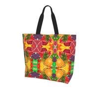 BLWSLC Sac fourre-tout à motif de dauphin amusant qui vous regarde, sac de voyage pour le shopping quotidien, la plage et le fitness, Fruits frais ananas, Taille unique